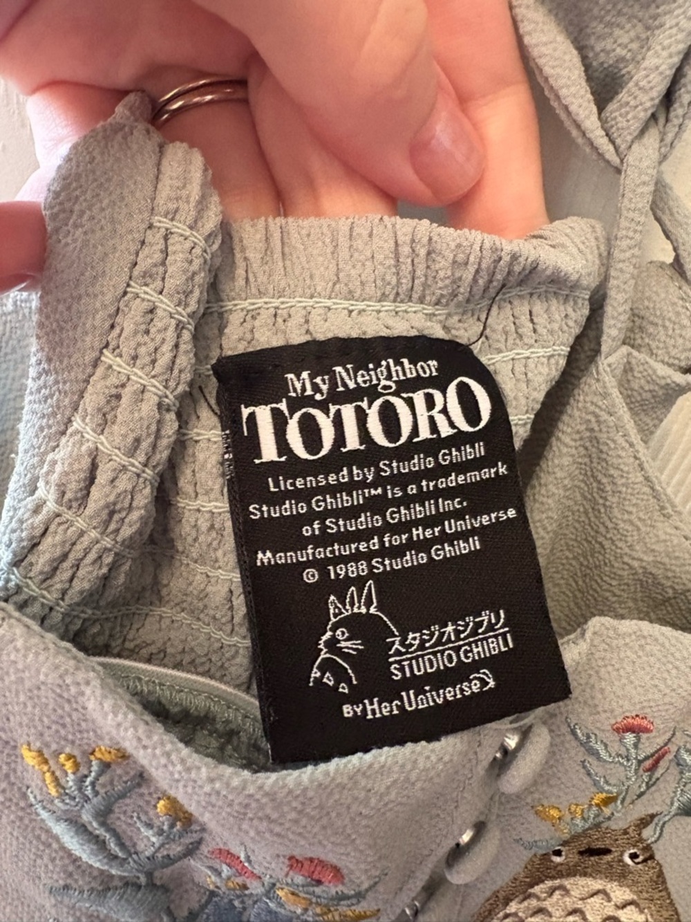 Her Universe Studio Ghibli My Neighbor Totoro Floral Suspender Skirt - Picture 4 of 5
